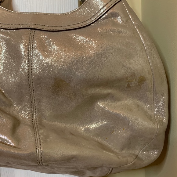 Coach Sparkly Silver Shoulder Purse - Picture 4 of 8